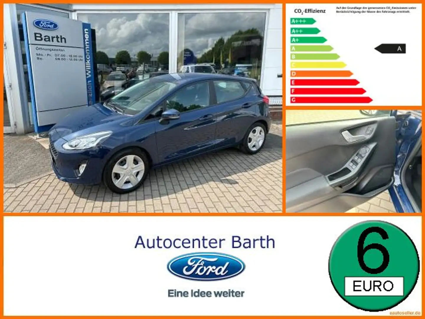 Ford Fiesta 1.0 EcoBoost Cool & Connect DynLi PDC Bleu - 1