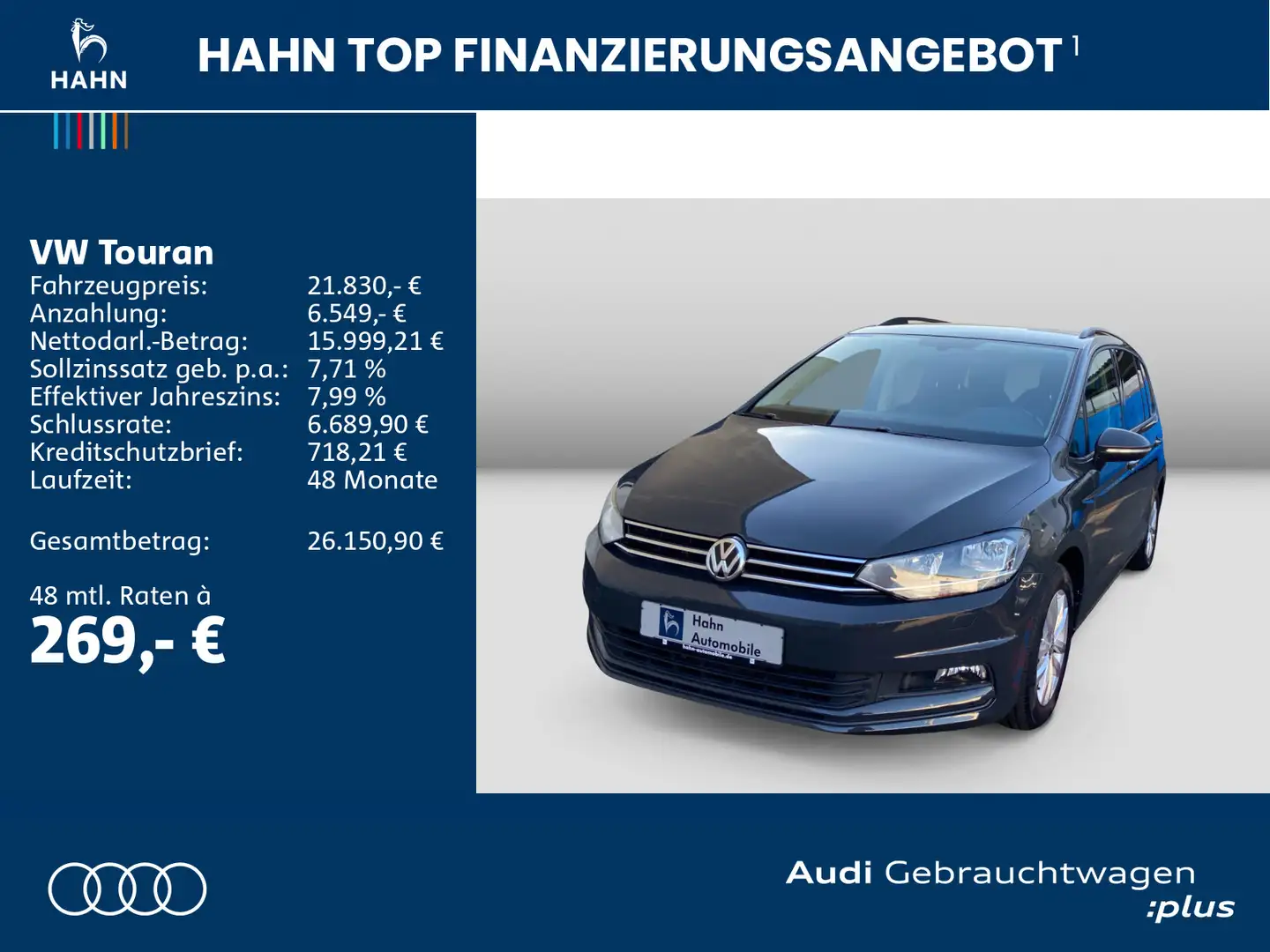 Volkswagen Touran 1.5TSI Comfortline OPF Navi GRA Sitzh Grau - 2