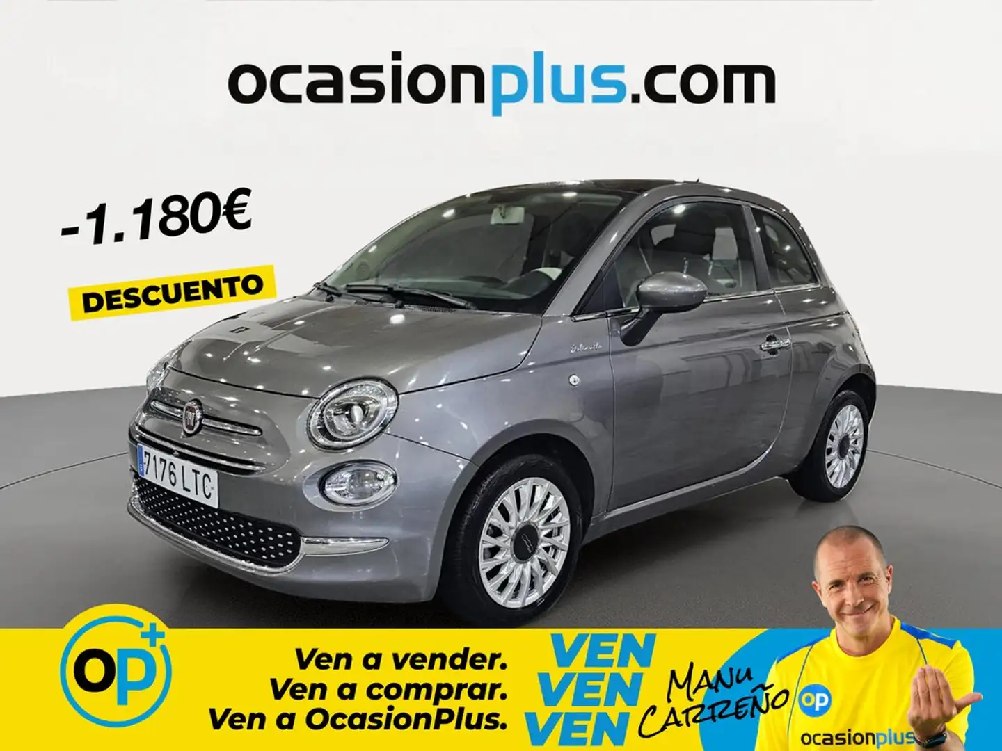 Fiat 500 1.0 Hybrid Dolcevita 52kW Gris - 1