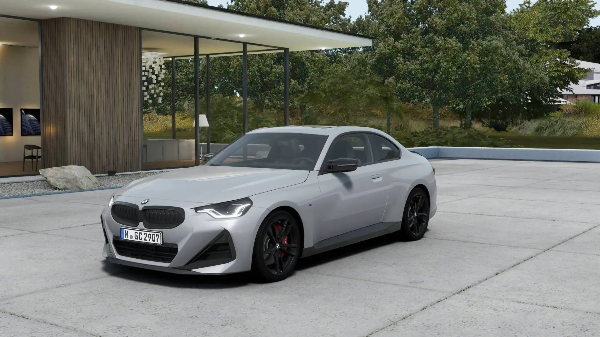 BMW M2 40i Coupé M Sport Pro HUD SHD DrivAss ParkAss Grijs - 1