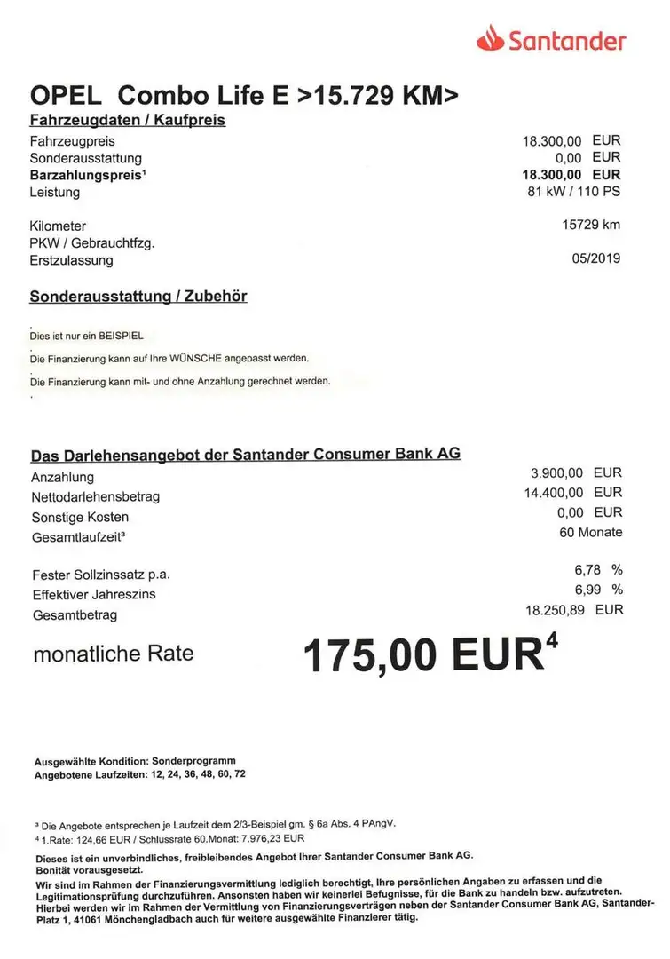 Opel Combo Life E 1,2 T 15.729KM/Sitzheiz/PDC Blanc - 2