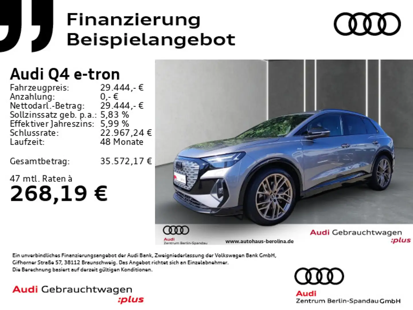 Audi Q4 e-tron 40 S line *MATRIX*NAV+*Opt.-Schwarz+* Grau - 1