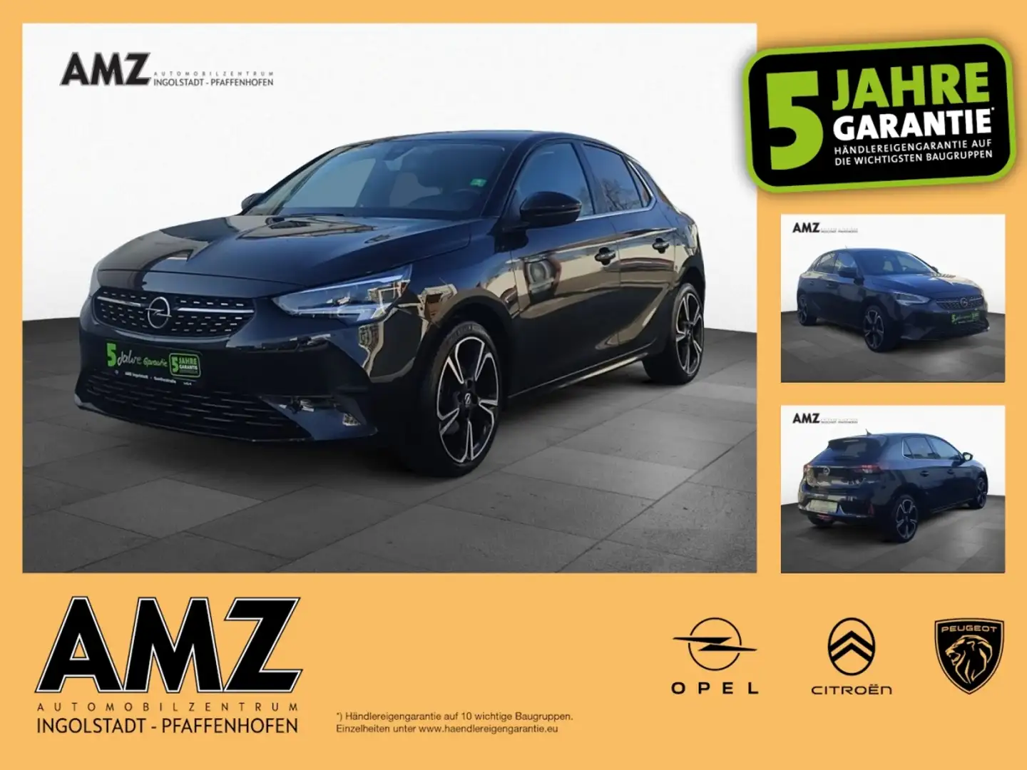 Opel Corsa F 1.2 Turbo Elegance Klimaauto KAM W-Paket Nero - 1