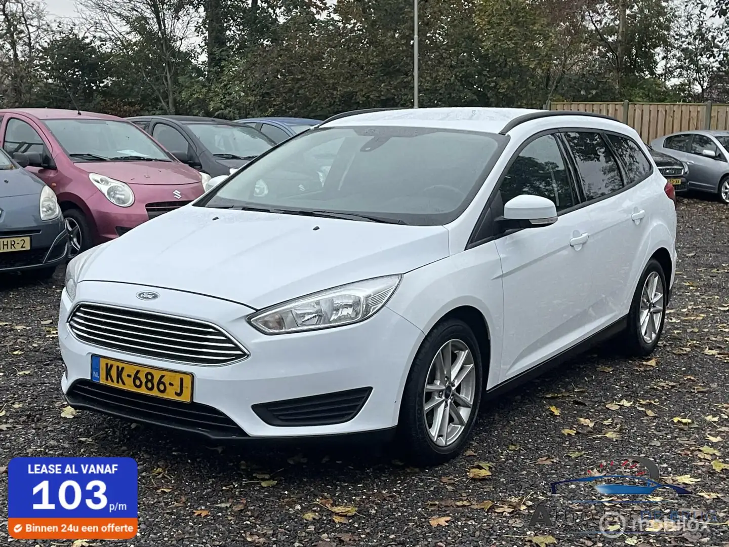 Ford Focus Wagon 1.0 Trend Navi|101PK|Nap|nieuwe apk|isofix| Wit - 1