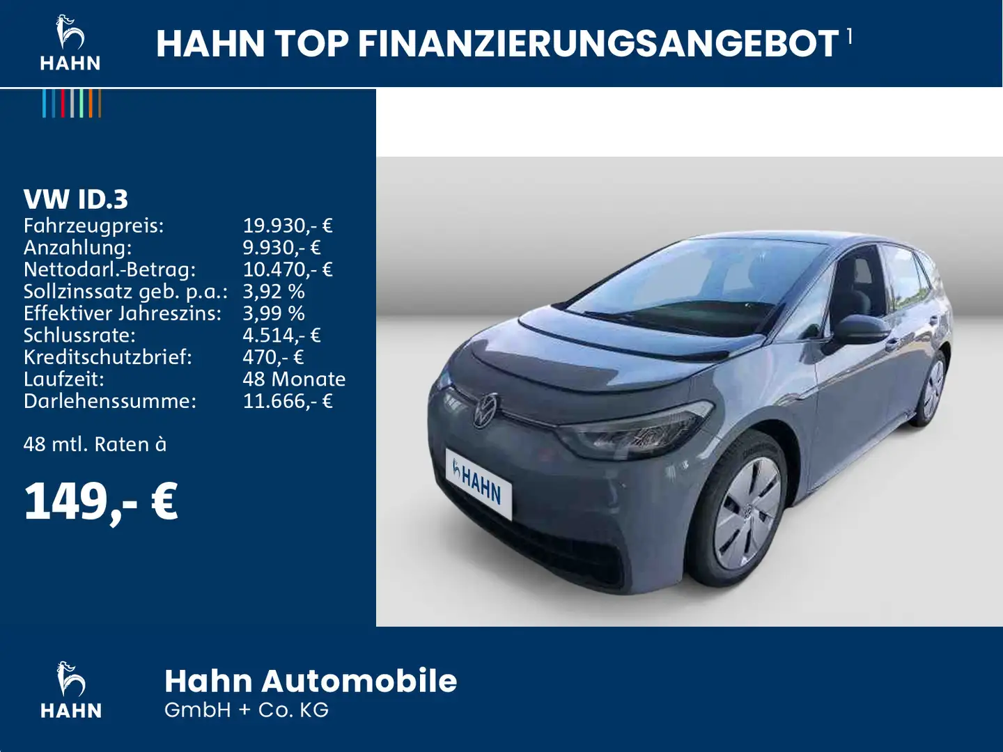 Volkswagen ID.3 Pure Performance City LED Nav Sitzh CCS APP Grau - 2