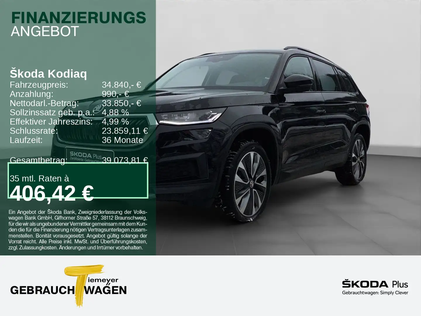 Skoda Kodiaq 2.0 TDI DSG 4x4 TOUR 7SITZE MATRIX LM19 A Schwarz - 1