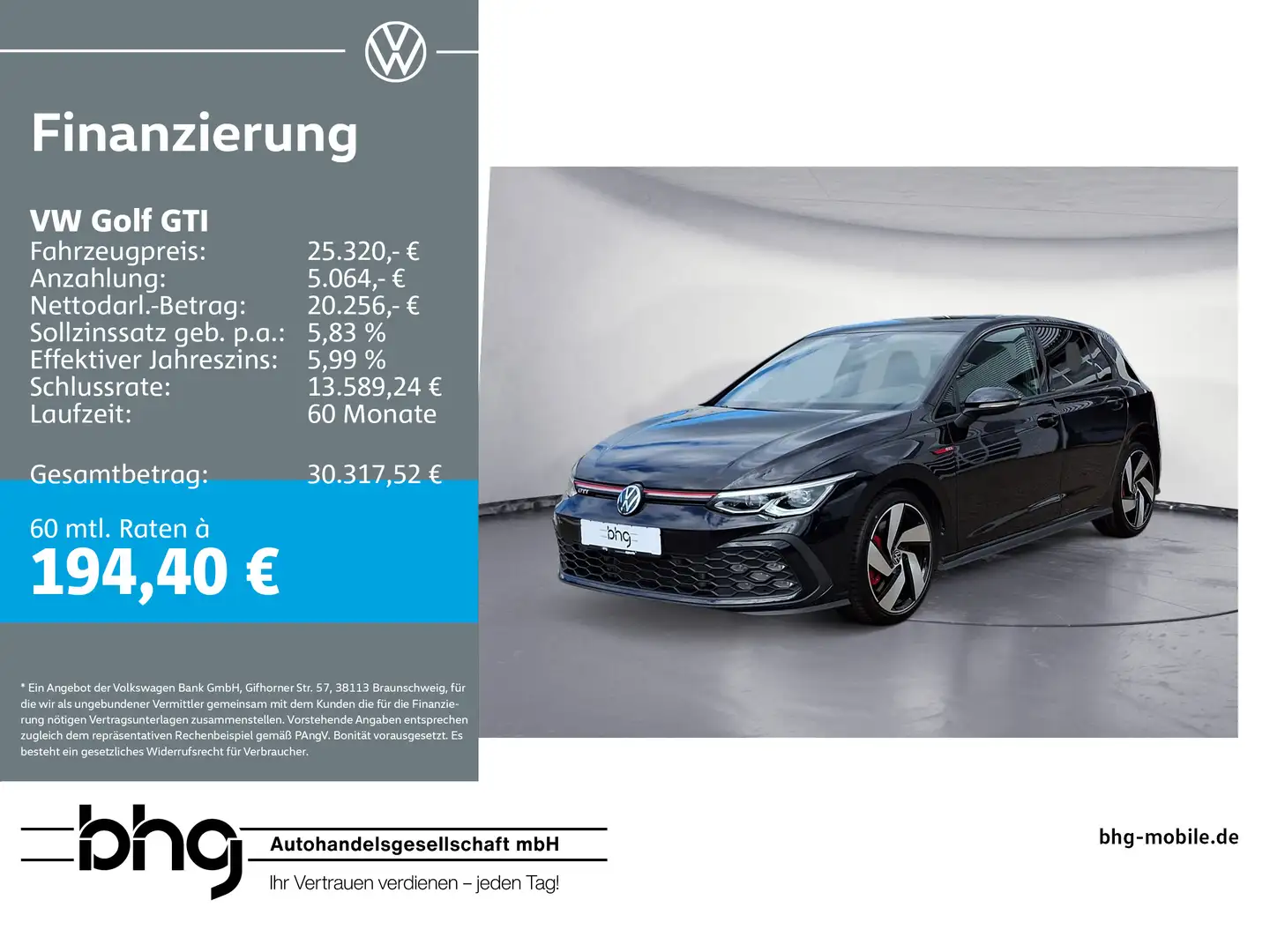 Volkswagen Golf GTI 2.0 TSI DSG AppConnect HarmanKardon sou Nero - 1
