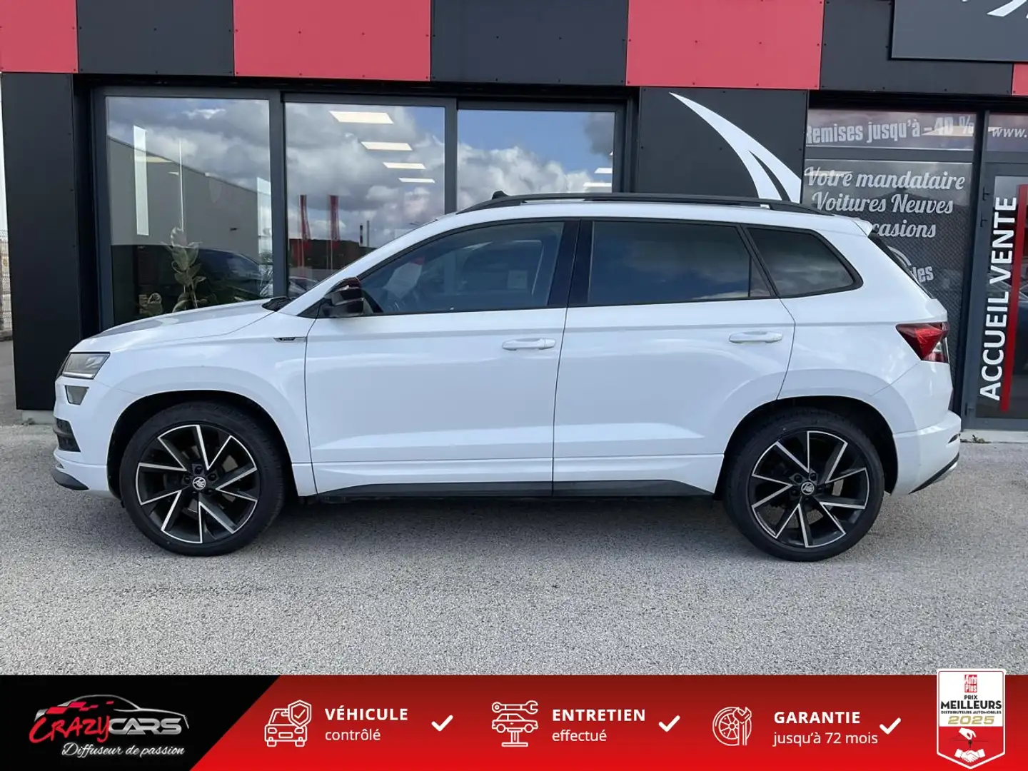 Skoda Karoq 2.0 TDI 190 DSG7 4x4  Sportline  - CAM - PANO Blanc - 2