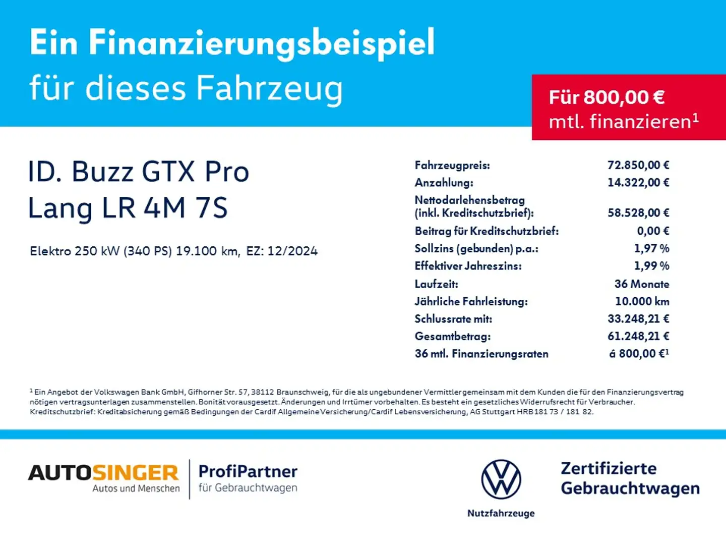 Volkswagen ID. Buzz ID.Buzz GTX Lang LR 4M 7S *IQ-L*AHK*ACC*360*NAVI Schwarz - 2