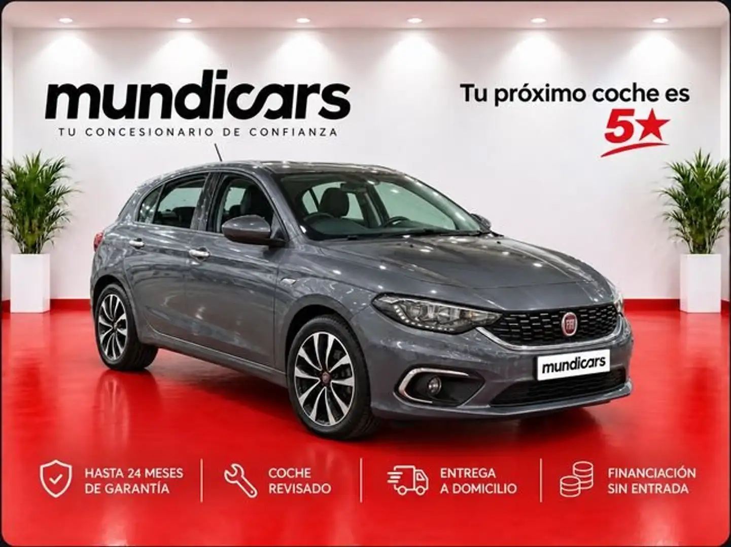 Fiat Tipo 1.4 16v Lounge 70kW (95CV) gasolina 5p. Gris - 1
