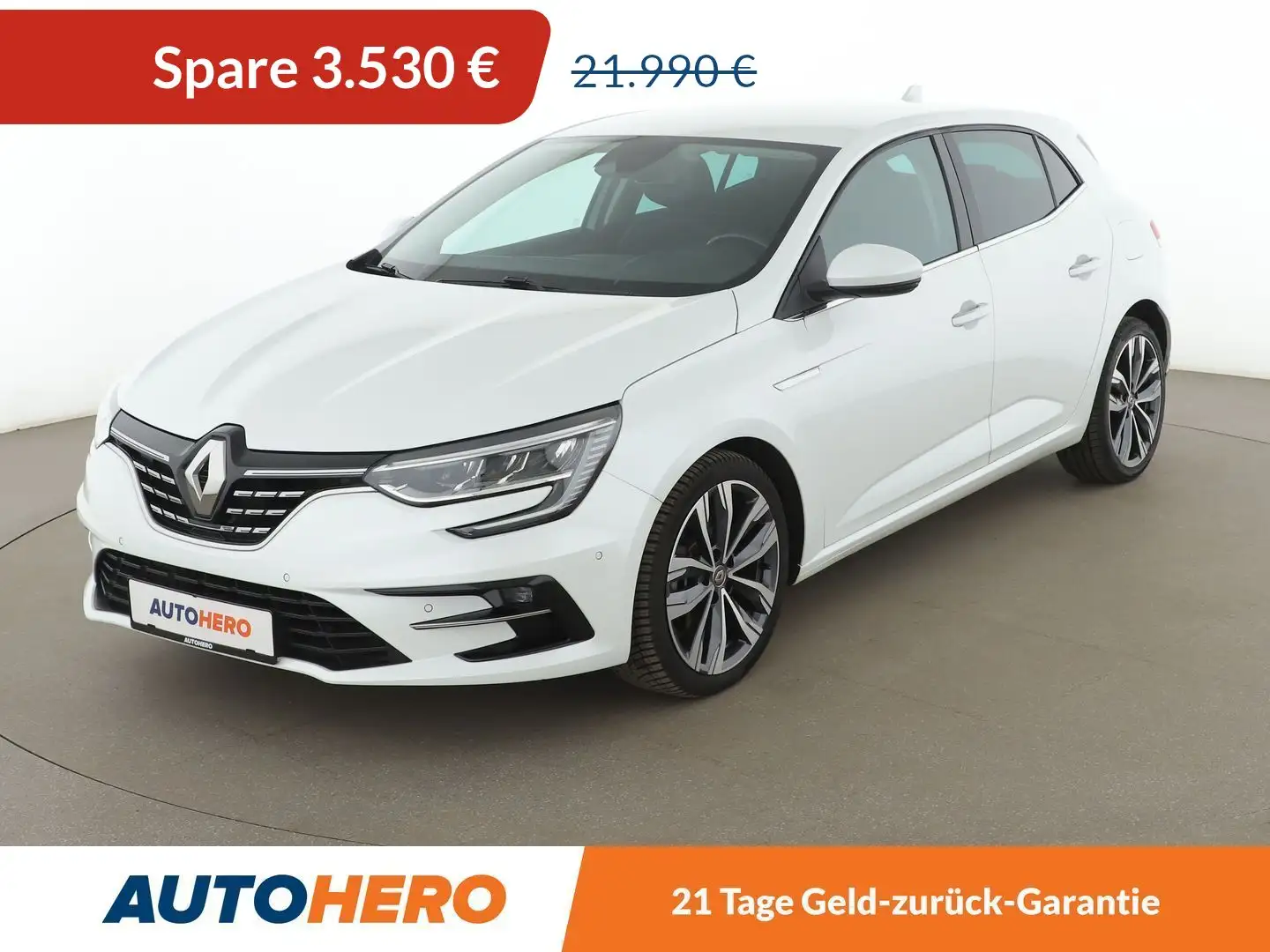 Renault Megane 1.6 Hybrid E-Tech Intens Aut.*NAVI*CAM*HUD*LED*TEM Weiß - 1