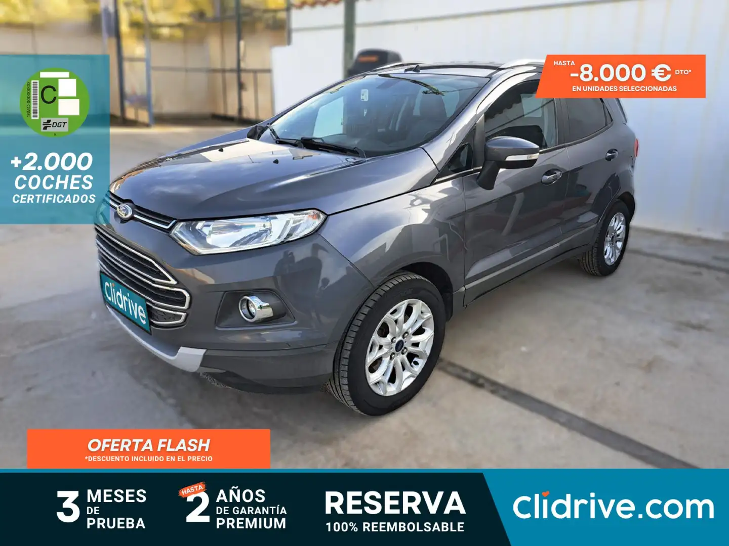 Ford EcoSport 1.50TDCi Titanium 95 Gris - 1