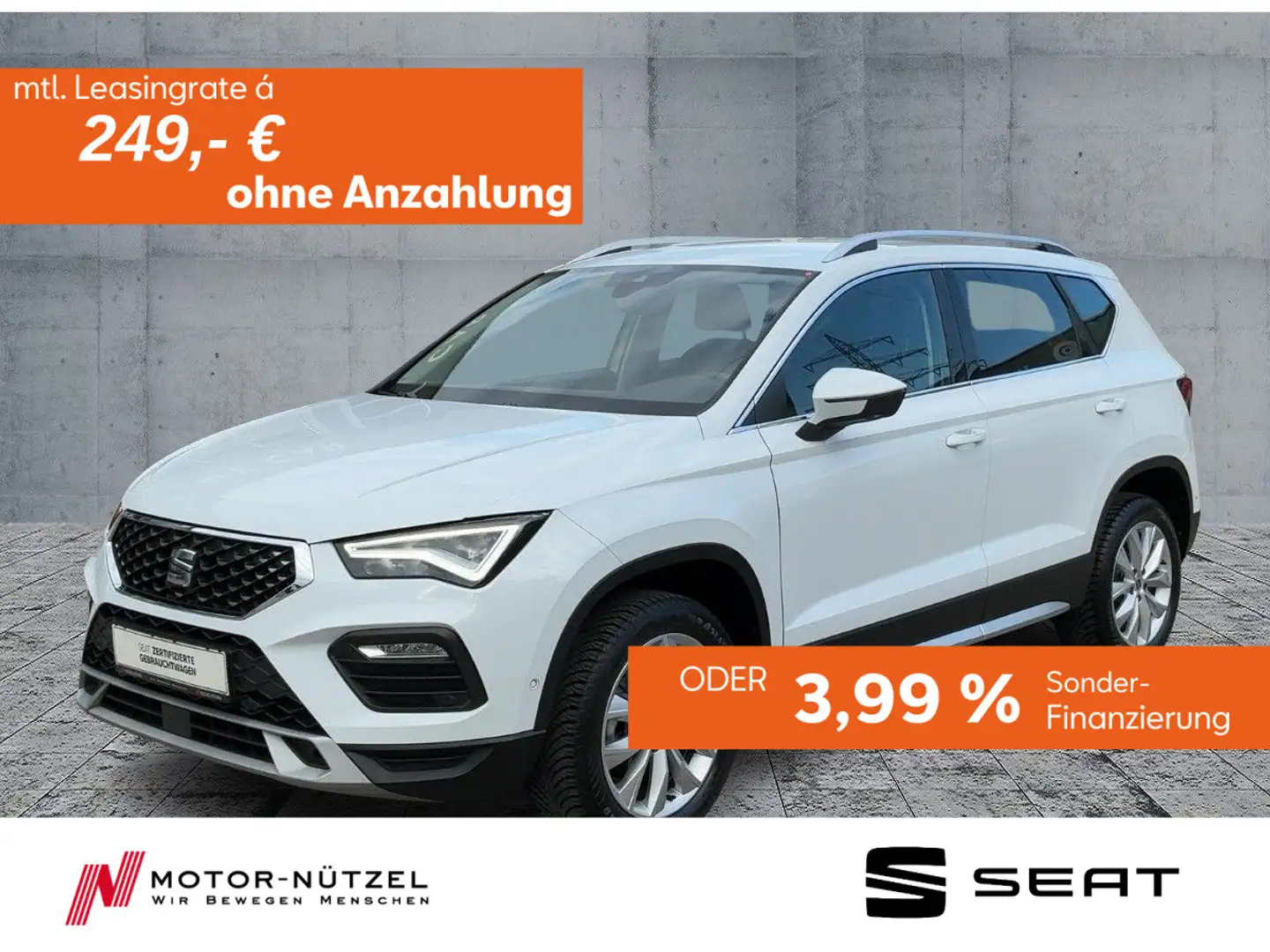 SEAT Ateca 1.5 TSI DSG XPERIENCE LED+NAVI+ACC+AHK+SHZ Weiß - 1
