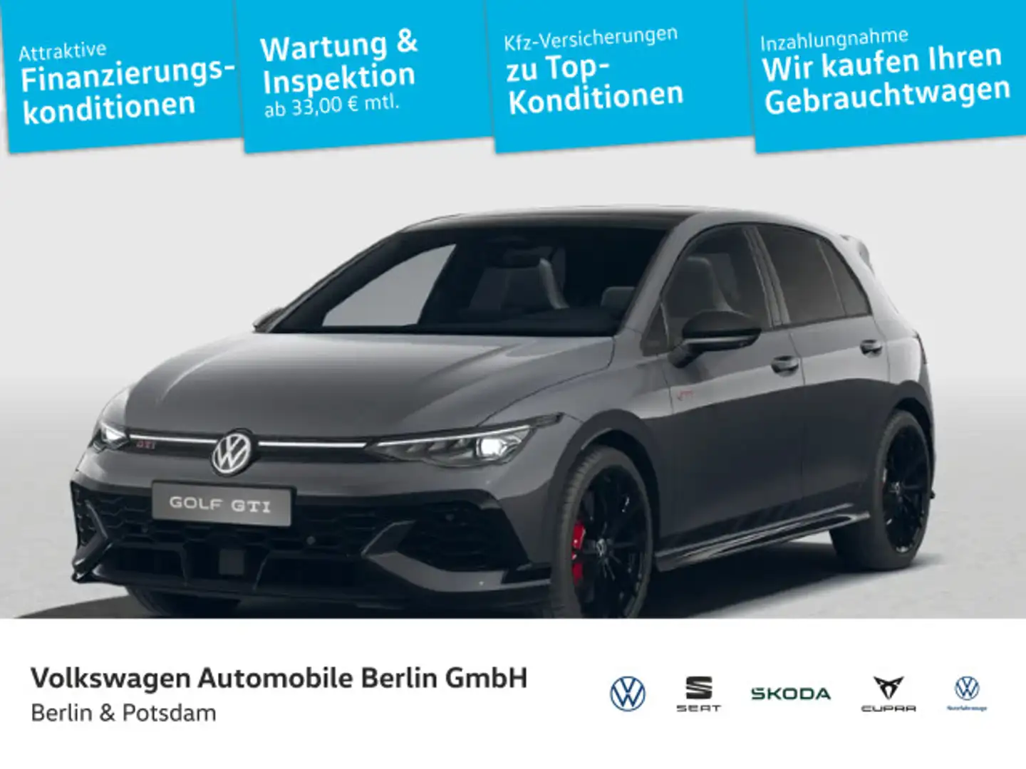 Volkswagen Golf GTI Golf VIII 2.0TSI DSG GTI Clubsport BLACK P-DACH Grau - 1