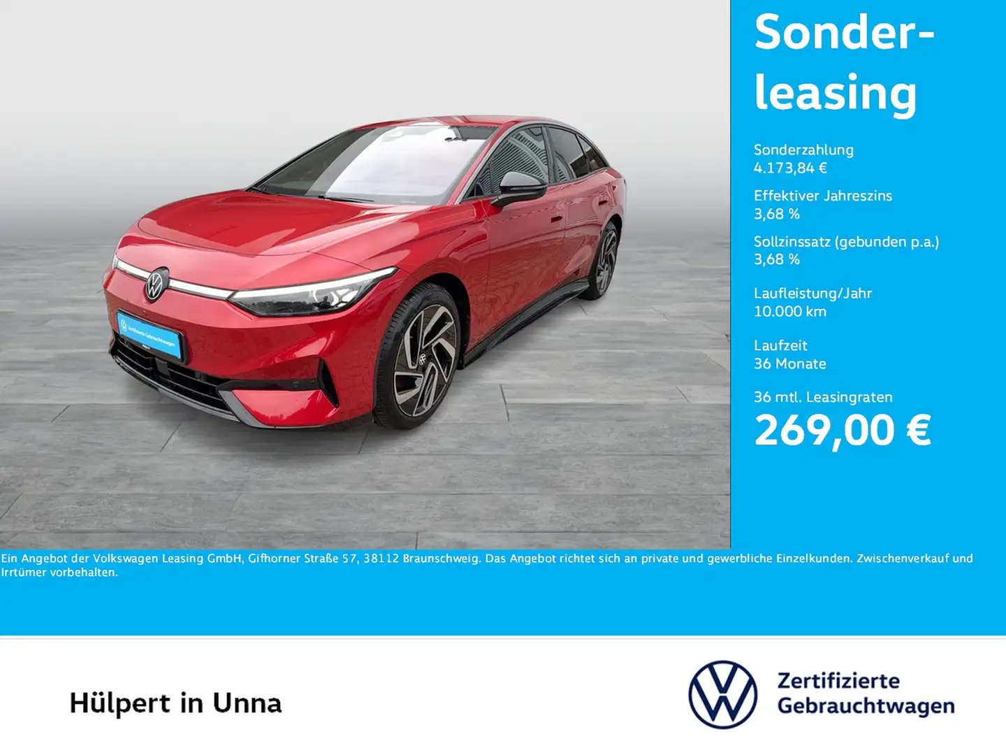 Volkswagen ID.7 PRO WÄRMEPUMPE AHK 360°CAM ACC LM20 NAVI Rood - 1