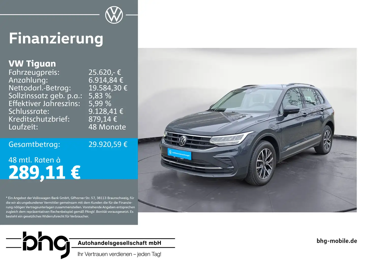 Volkswagen Tiguan 1.4 eHybrid OPF DSG Life Grau - 1