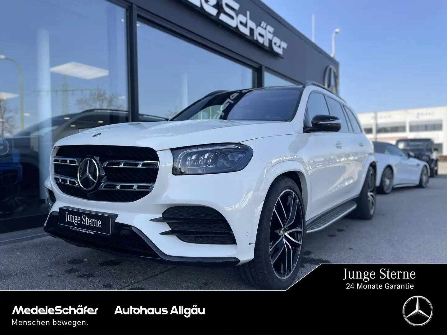 Mercedes-Benz GLS 400 GLS 400 d 4M AMG Night AHK Pan HUD Massage NP124 Weiß - 1