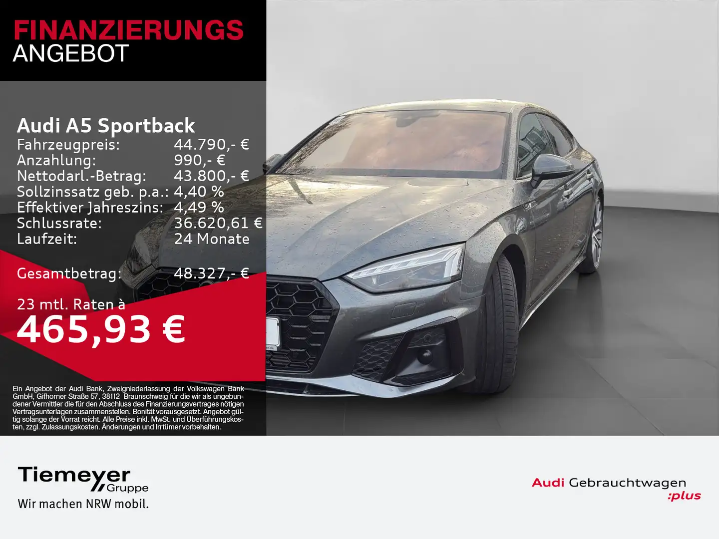 Audi A5 35 TFSI 2x S LINE LM20 MATRIX AHK S Grau - 1