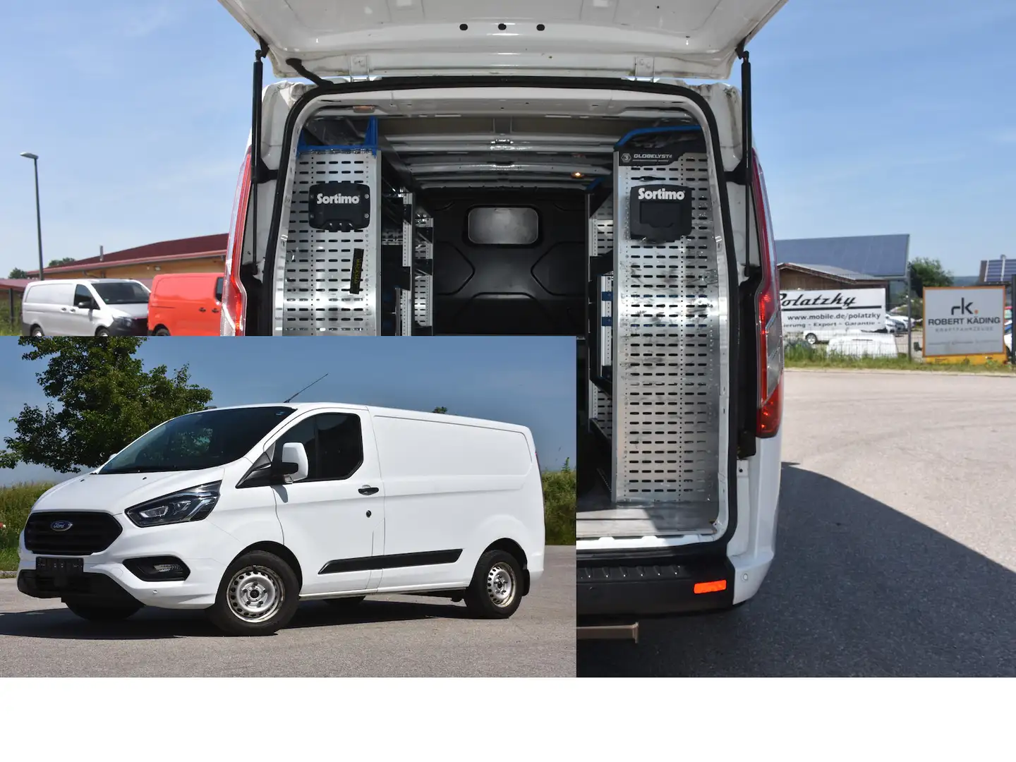 Ford Transit Custom L1 Trend/Navi/Xenon/AHK/Sortimo Blanc - 1
