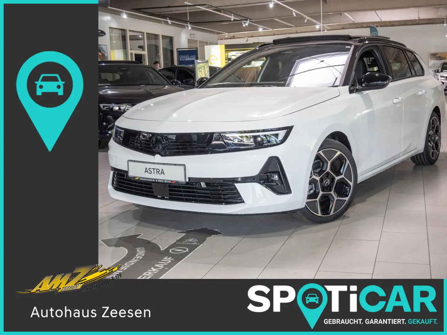 Opel Astra Sports Tourer 1.2 Turbo GS PANO 360° Weiß - 1