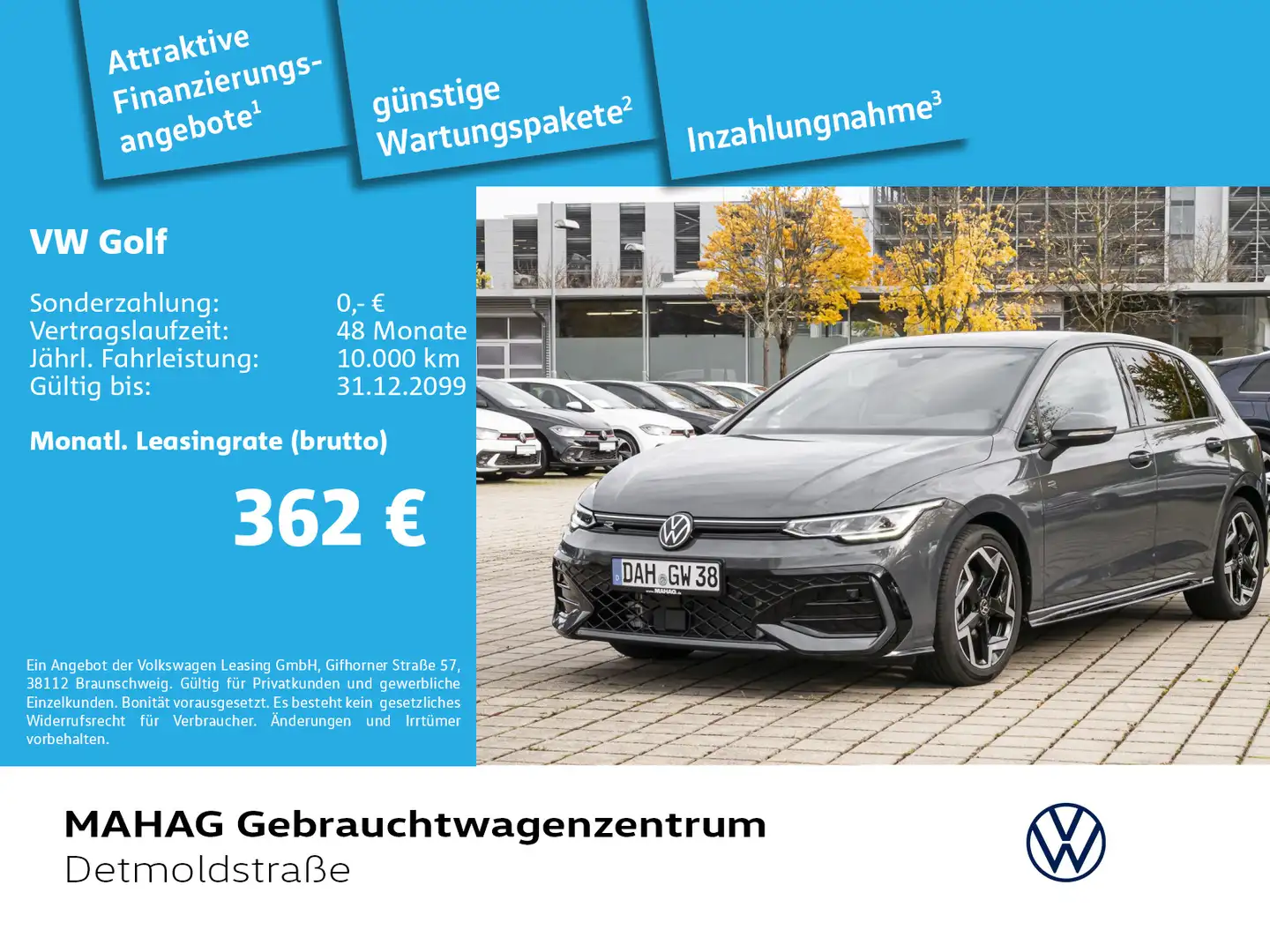 Volkswagen Golf VIII R-Line 1.5 eTSI LED Navi Pano ParkPilo Grau - 1