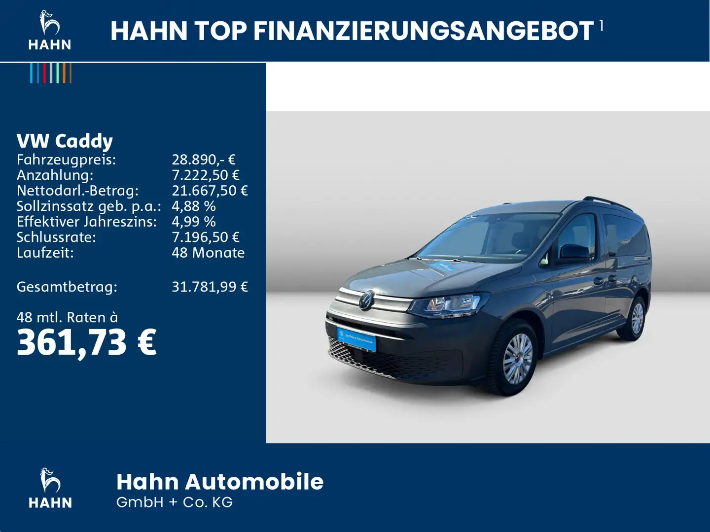 Volkswagen Caddy 2,0TDI 75kW APP GJR KLIMAA KAMERA Grau - 2