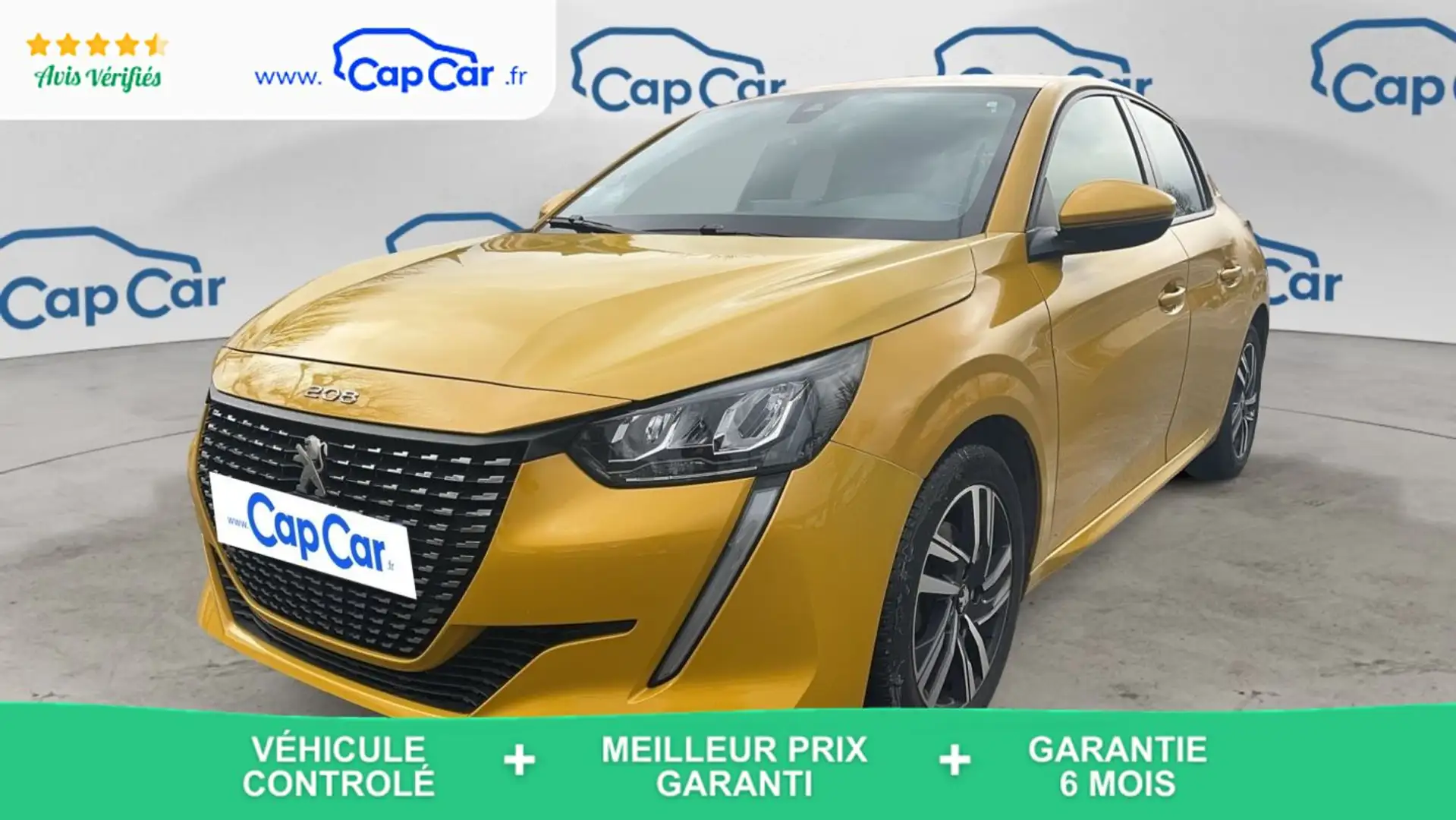 Peugeot 208 II 1.2 Puretech 100 Allure - Entretien constructeur Jaune - 1