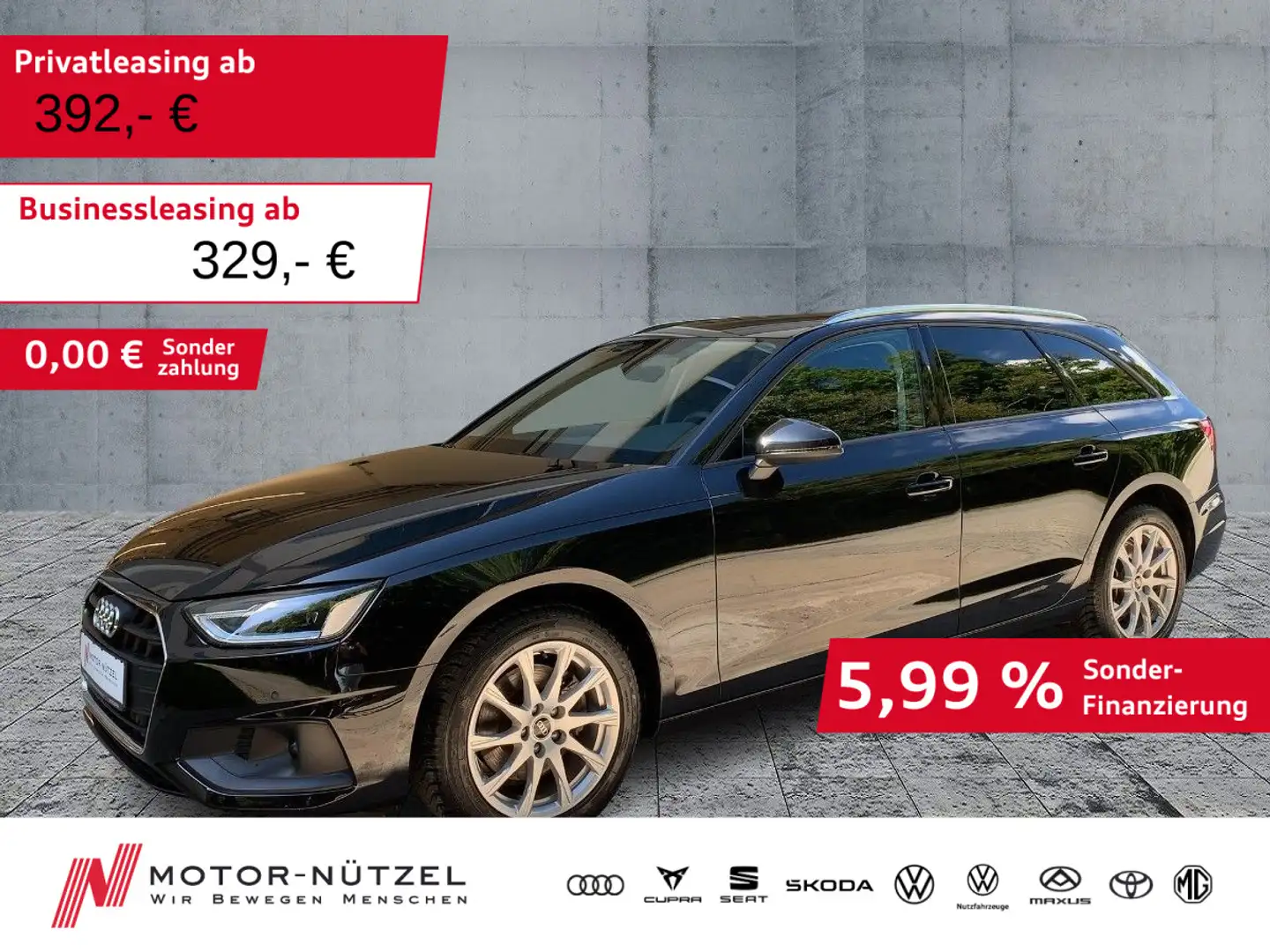 Audi A4 35 TDI S-TR LED+NAVI+AHK+ACC+2xPDC+SHZ Noir - 1