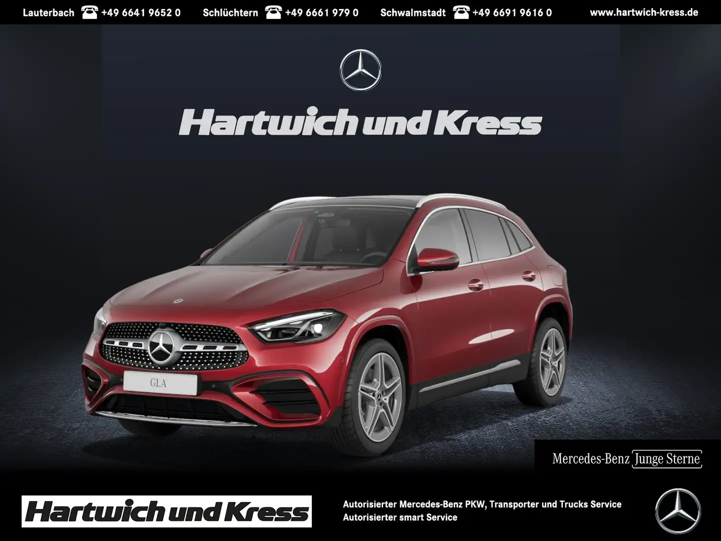 Mercedes-Benz GLA 220 GLA 220 d 4Matic AMG Line+Pano+AHK+Standhz+360°Kam Rouge - 1