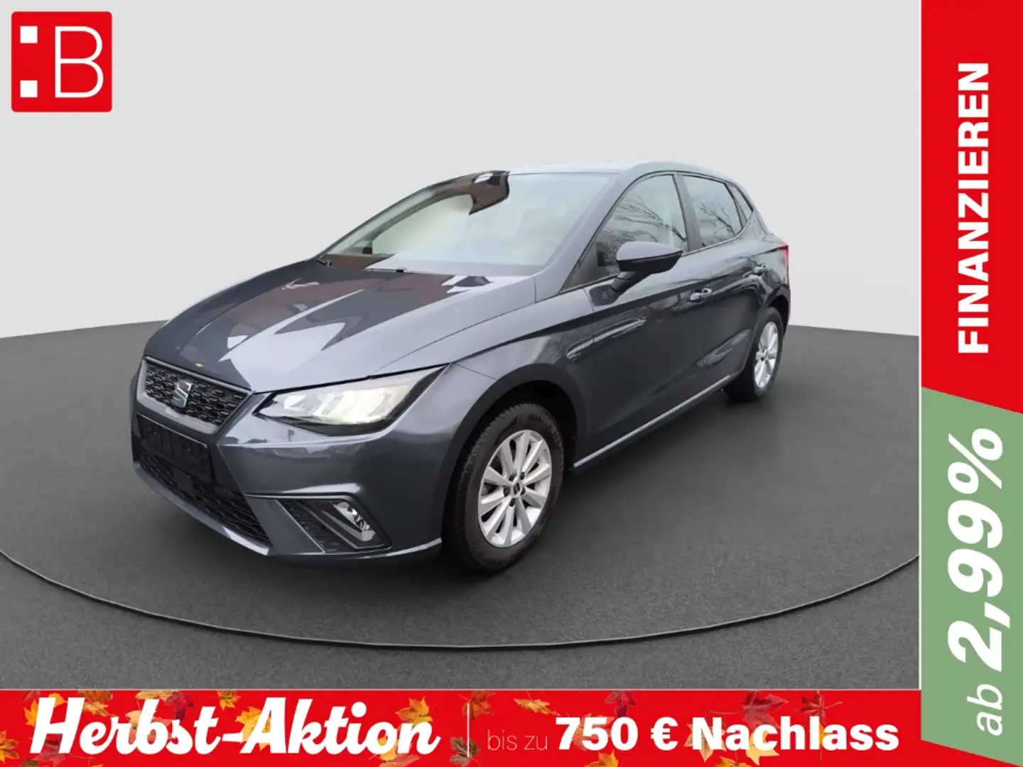 SEAT Ibiza 1.0 TSI Style LED ACC RFK PDC SHZ FULL-LINK Gris - 1
