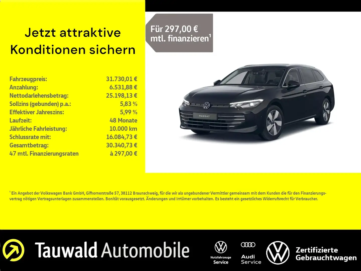 Volkswagen Passat Variant 1.5 sTSI DSG Business AHK/TRAVEL/360° Schwarz - 1