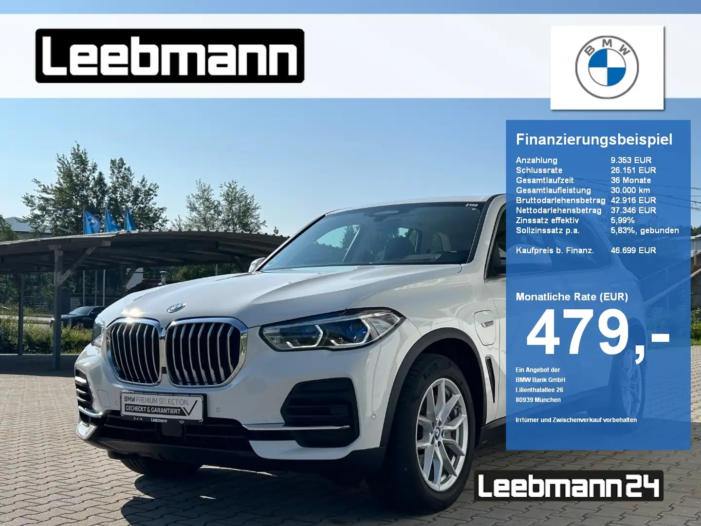 BMW X5 xDrive45e Int-AL/AHK/LASER 2 JAHRE GARANTIE Blanc - 1