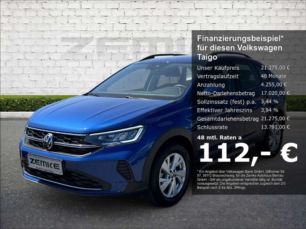 Volkswagen Taigo 2025 — 1.0 TSI Life 3,99% Navi Digitales Cockpit LED Appl