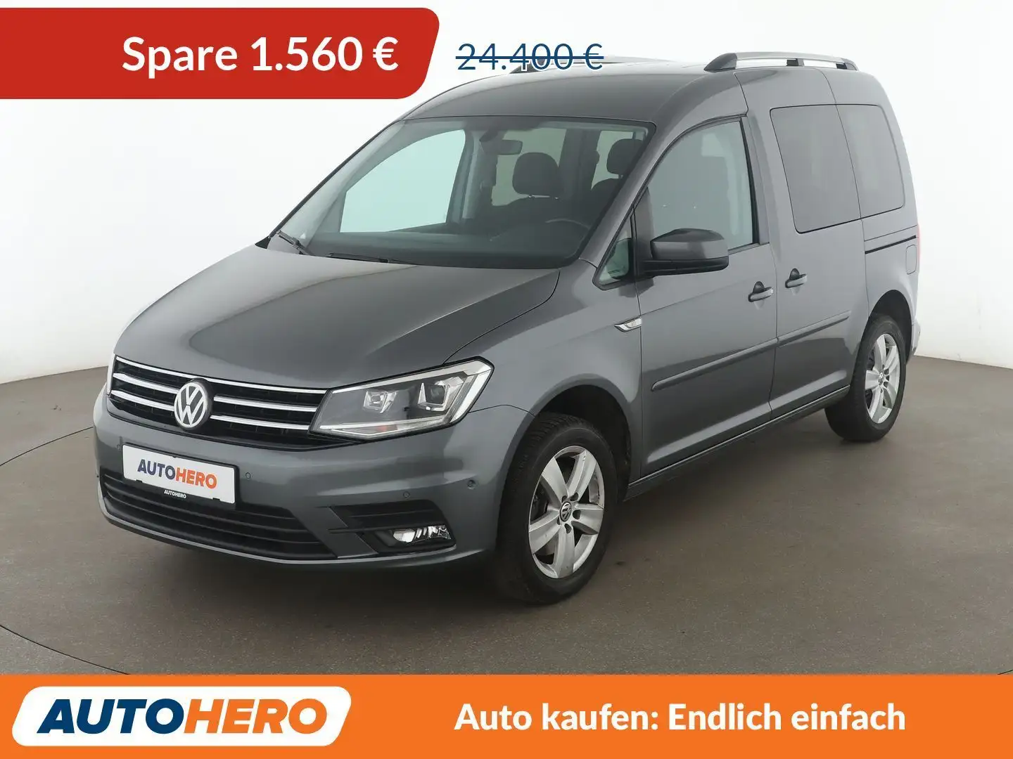 Volkswagen Caddy 1.4 TSI Comfortline BM Aut.*NAV*XENON*ACC*PDC*SHZ Grau - 1