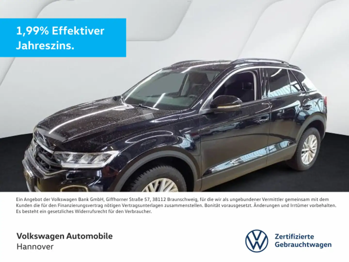 Volkswagen T-Roc 1.0 TSI Life Navi LED DigCockpit PDC SHZ Noir - 1