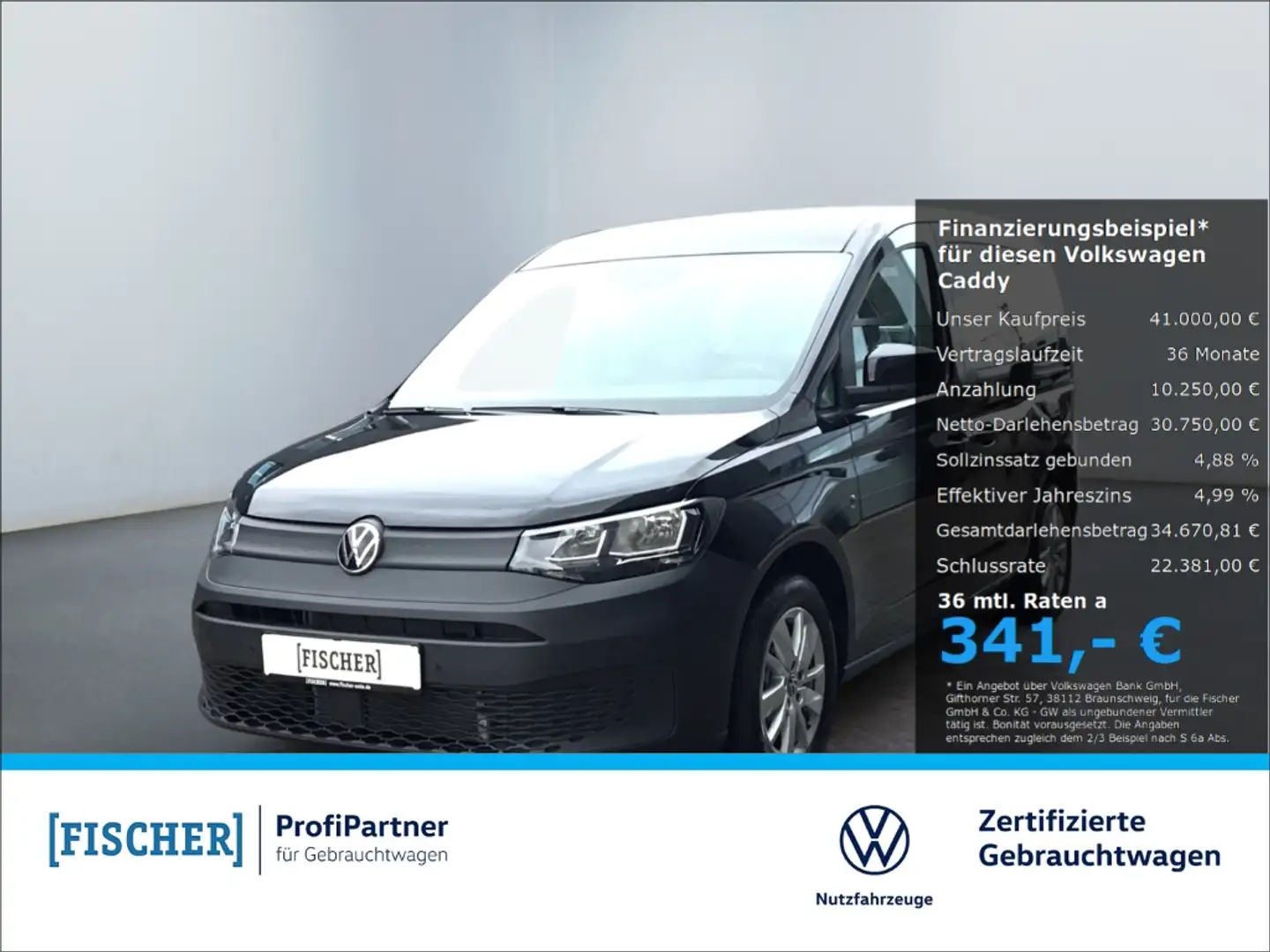 Volkswagen Caddy 2.0TDI Navi Rear View PDC virt. Cockpit Climatroni Černá - 1
