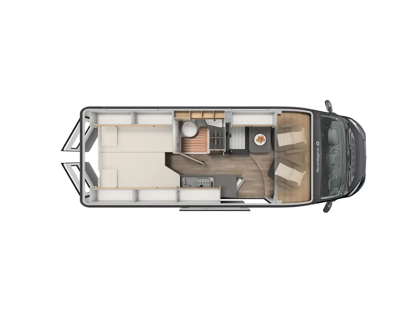 Sunlight Adventure Cliff 640 Navi Kamera, Fahrradträger Weiß - 2