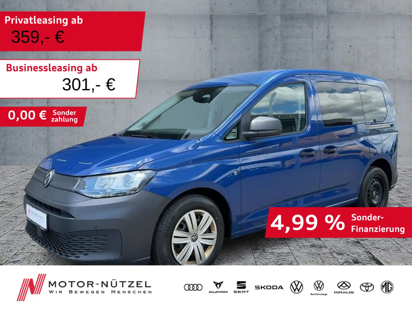 Volkswagen Caddy 2.0 TDI DSG 2xPDC+GRA+KLIMA+BLUETOOTH Blauw - 1