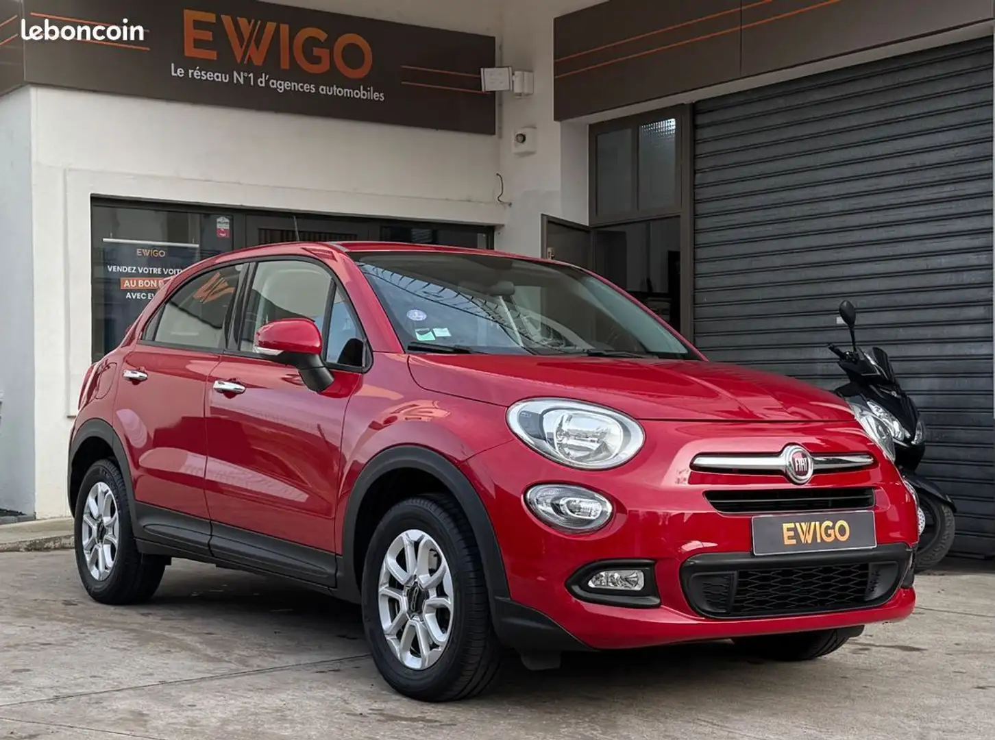 Fiat 500X 1.6 e-torq 110 popstar 4x2 %2B 1ere main radars ar sieges chauffants pack hiver Rouge - 1
