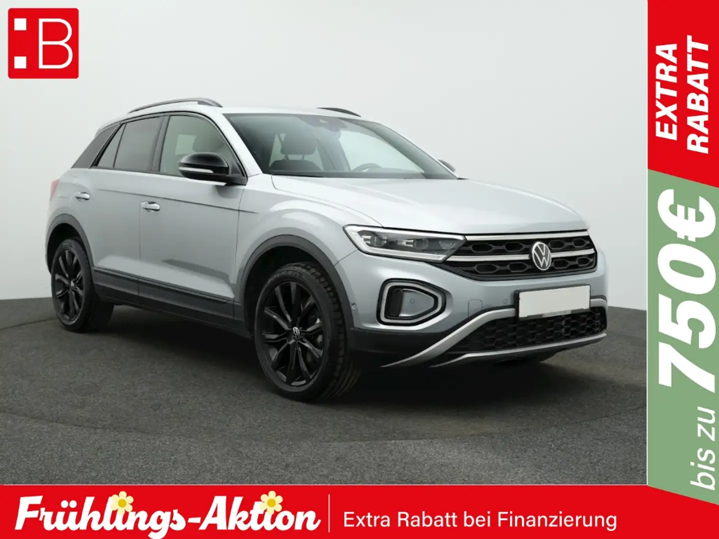Volkswagen T-Roc 1.5 TSI DSG Black Style AHK NAVI KAMERA Silber - 1