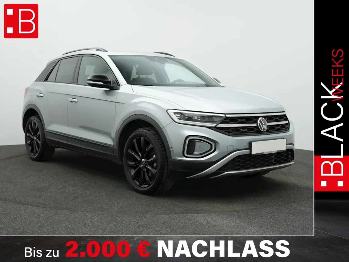 Volkswagen T-Roc 1.5 TSI DSG Black Style AHK NAVI KAMERA Silber - 1