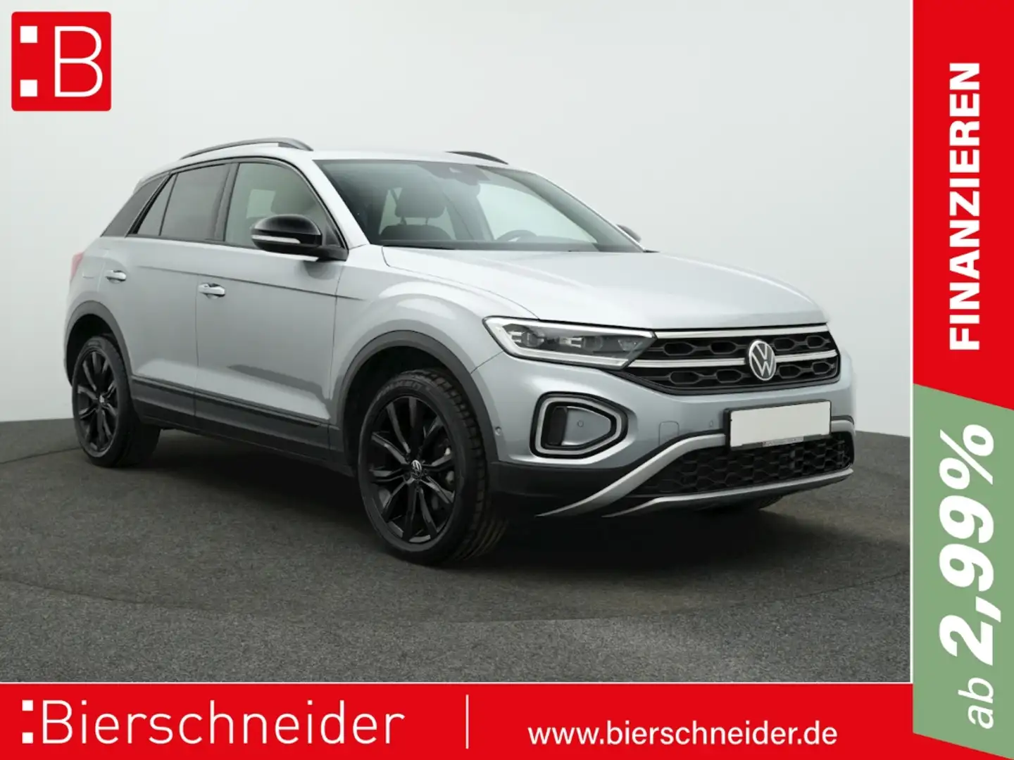 Volkswagen T-Roc 1.5 TSI DSG Black Style AHK NAVI KAMERA Silber - 1