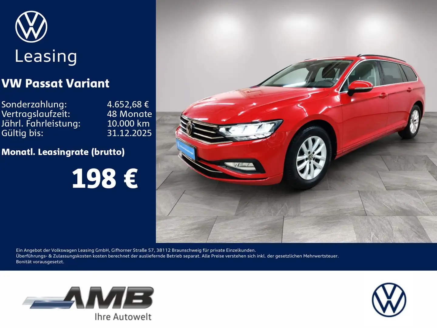 Volkswagen Passat Variant Business 2.0 TDI DSG/AHK/LED/Navi Rot - 1