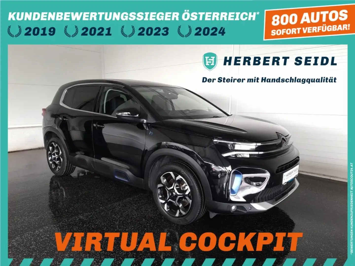 Citroen C5 Aircross PHEV Aut. *VOLL LED / 18 ZOLL / NAVI / KOMFORTFAHRWERK / AHV & KAMERA / TEILLEDER / 2-ZONEN-KLIMA* Schwarz - 1