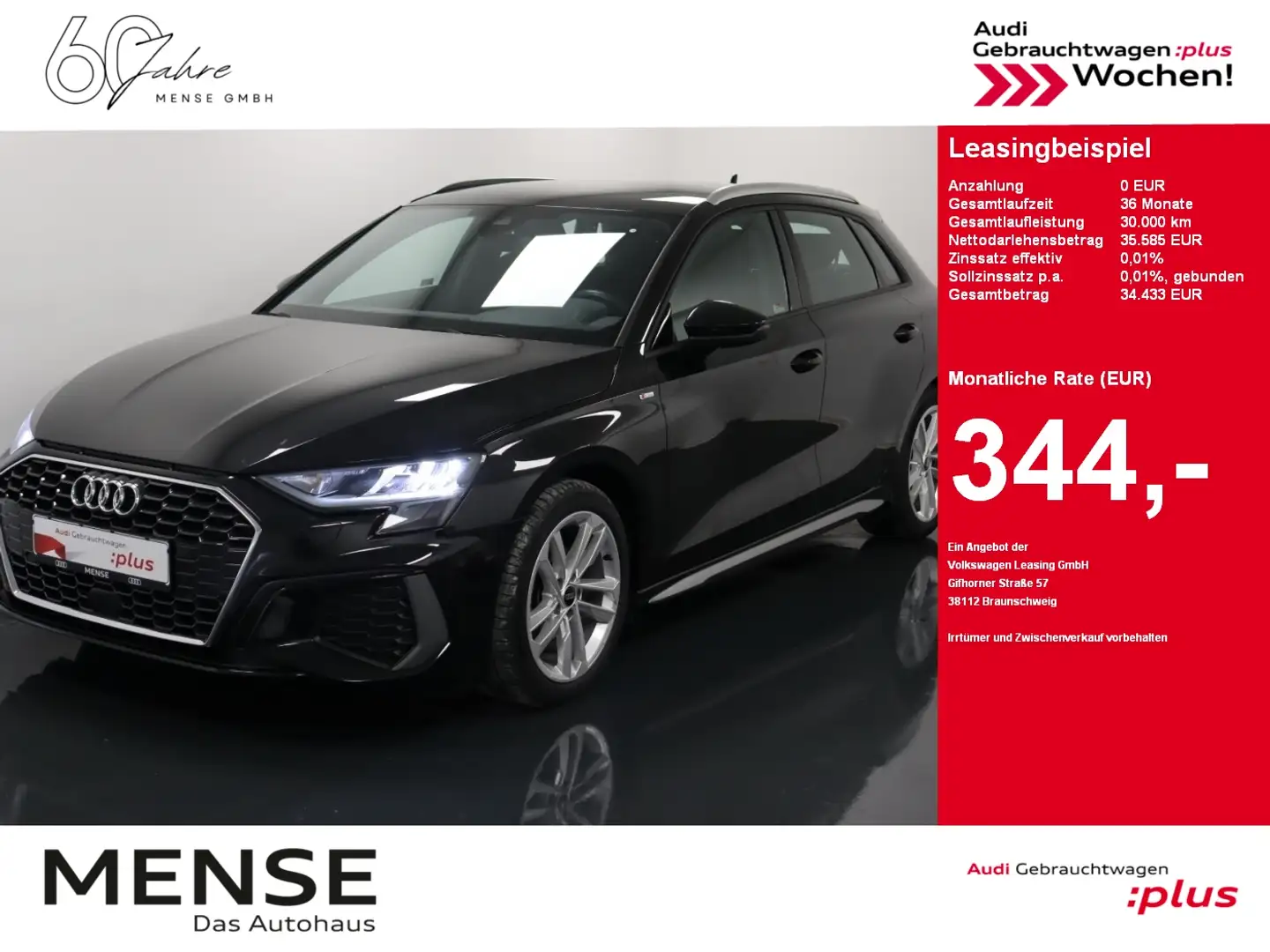 Audi A3 Sportback 35 TDI S tronic S line |FLA|CarPlay Nero - 1