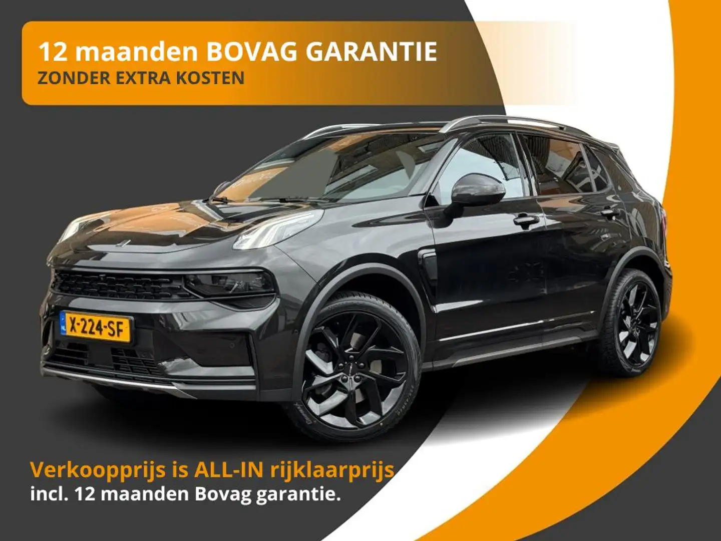 Lynk & Co 01 1.5 PHEV 261PK MJ'24 BLACK-EDITION/PANODAK/ZWARTE Zwart - 1
