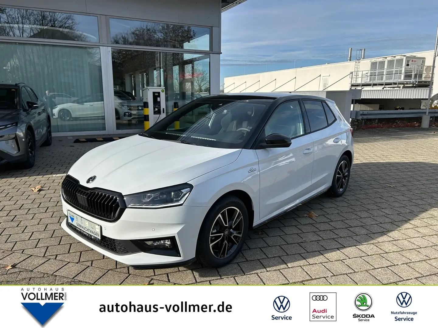 Skoda Fabia IV 1,0 TSI DSG Monte Carlo KESSY, LED, SHZ, PDC, Weiß - 1