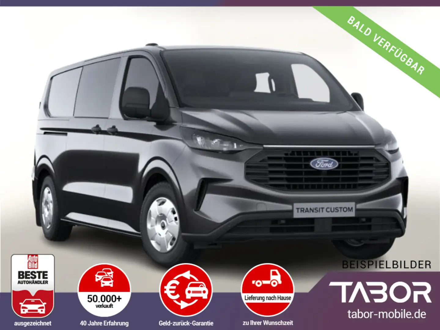 Ford Transit Custom DCiV TDCi 170 Aut Trend 320L2 LED Grau - 1