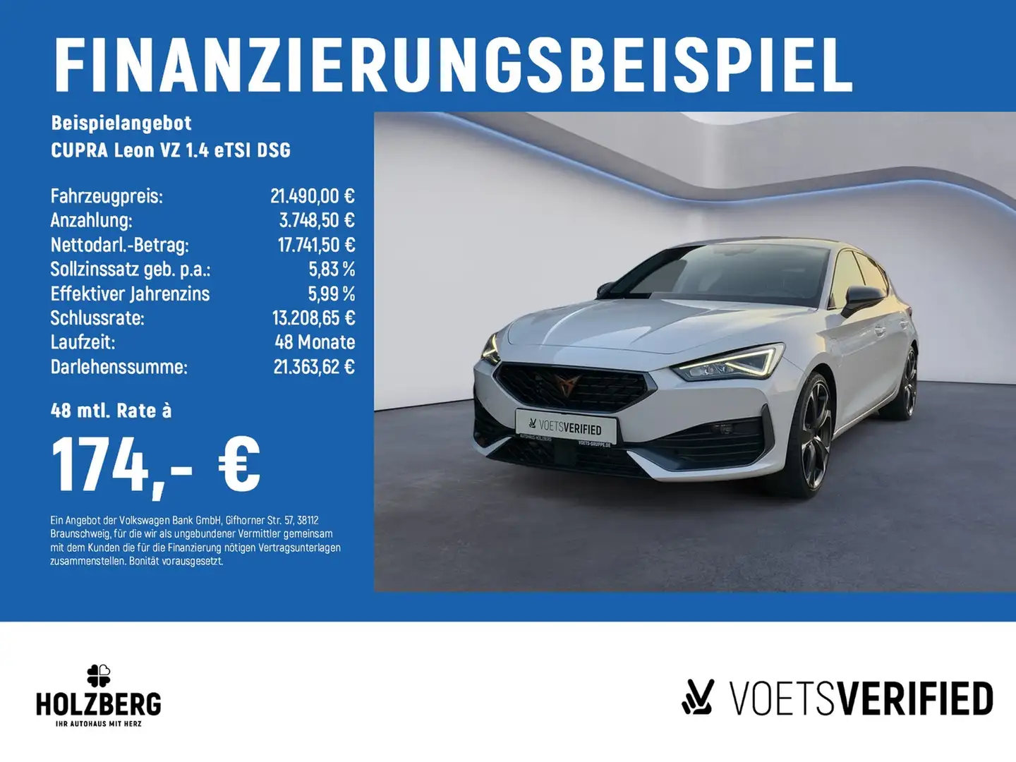 CUPRA Leon VZ 1.4 eTSI DSG LED+SHZ+ACC Weiß - 2