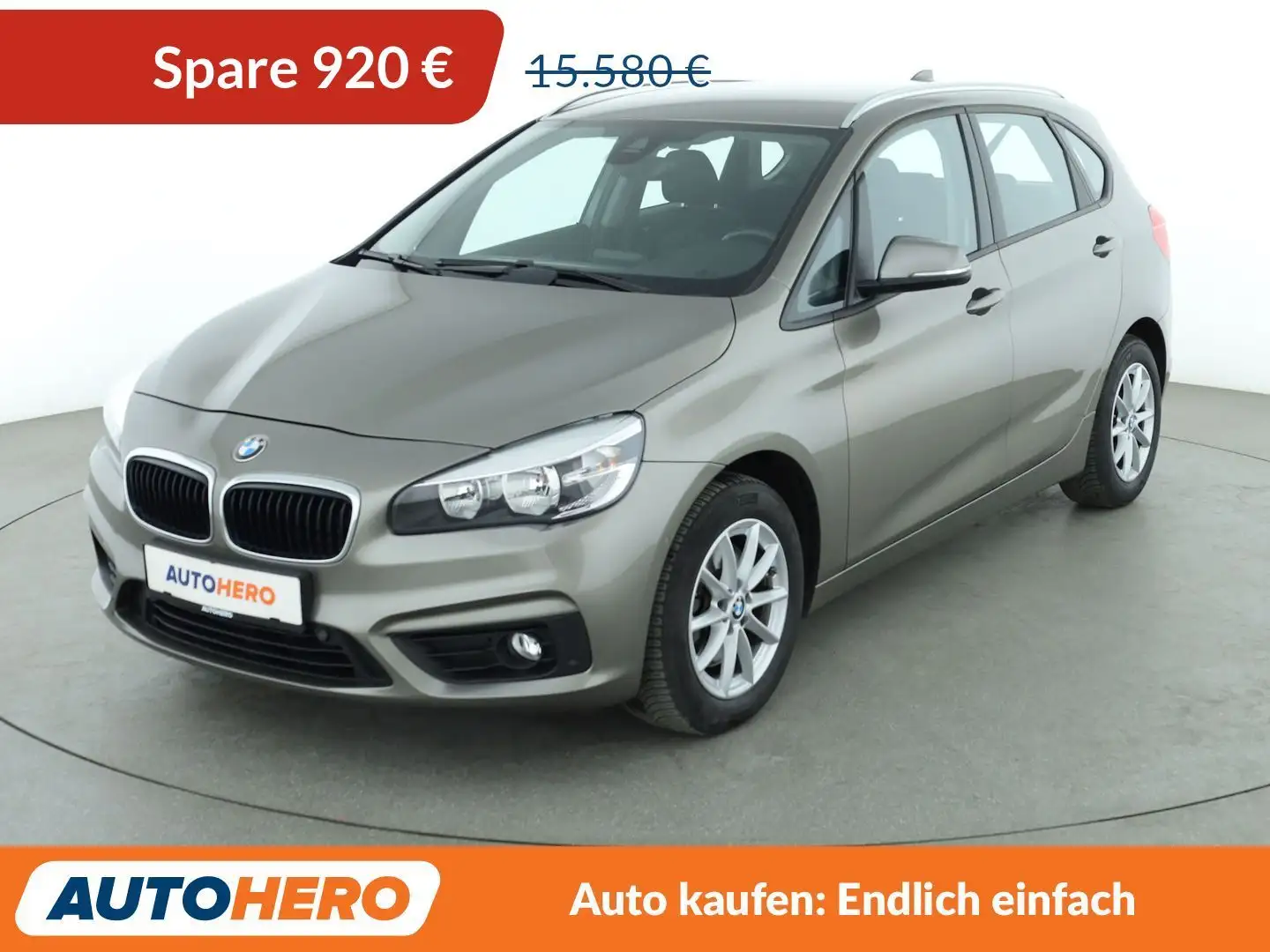 BMW 218 218i Active Tourer Basis Aut*NAVI*TEMPO*CAM*PDC* Grau - 1